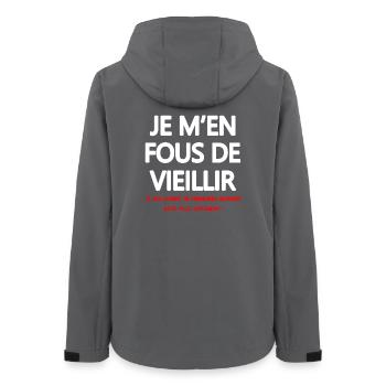 Jugend-Vintage-Humor-T-Shirt - Frauen Recycelte Softshelljacke von Stanley/Stella - Anthrazit - Hinten - AI Model Female 172 light (172cm)