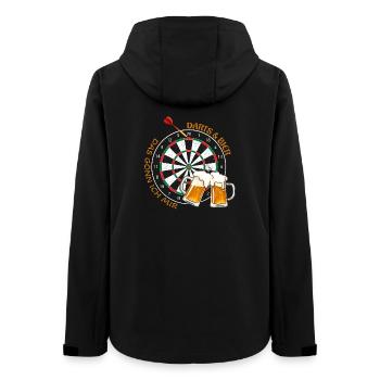 Darts & Bier - Das gönn ich mir - Frauen Recycelte Softshelljacke von Stanley/Stella - Schwarz - Hinten - AI Model Female 172 light (172cm)