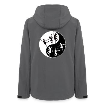 Ballet Dancing Yin Yang - Women’s Recycled Softshell Jacket by Stanley/Stella - anthracite - Back - AI Model Female 172 light (172cm)
