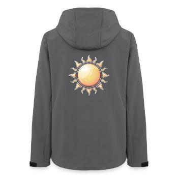 Strahlender Sonnenschliff Natur Design - Frauen Recycelte Softshelljacke von Stanley/Stella - Anthrazit - Hinten - AI Model Female 172 light (172cm)