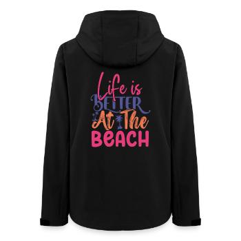La vie est plus belle à la plage - Veste softshell femme recyclée Stanley/Stella - noir - Dos - AI Model Female 172 light (172cm)