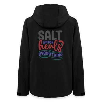 Salt Water Heals Everything - Women’s Recycled Softshell Jacket by Stanley/Stella - black - Back - AI Model Female 172 light (172cm)