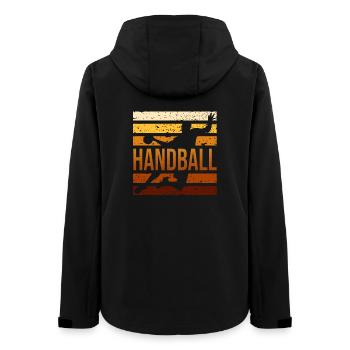 Handball - Frauen Recycelte Softshelljacke von Stanley/Stella - Schwarz - Hinten - AI Model Female 172 light (172cm)