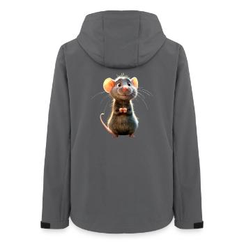 Ratte Süße Maus Nagetiere Zwergmaus Kleine Ratten - Frauen Recycelte Softshelljacke von Stanley/Stella - Anthrazit - Hinten - AI Model Female 172 light (172cm)