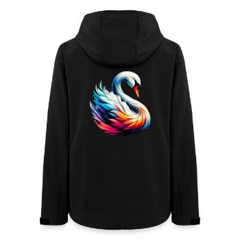 Schwan - Frauen Recycelte Softshelljacke von Stanley/Stella - Schwarz - Hinten - AI Model Female 172 light (172cm)