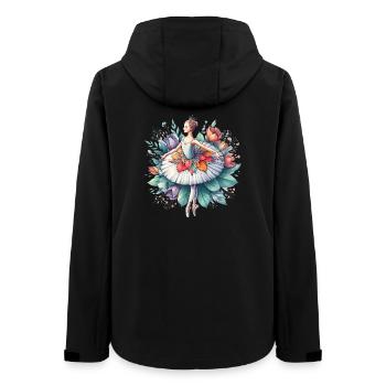 Balletttänzerin mit Tutu - Frauen Recycelte Softshelljacke von Stanley/Stella - Schwarz - Hinten - AI Model Female 172 light (172cm)
