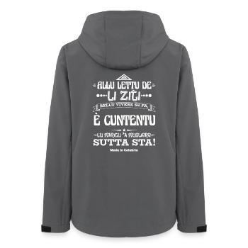 t-shirt Calabre Proverbe calabrais allu bedtu - Veste softshell femme recyclée Stanley/Stella - charbon - Dos - AI Model Female 172 light (172cm)