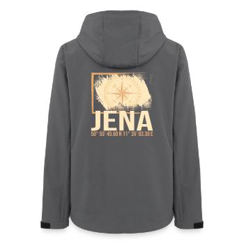 Jena Koordinaten - Frauen Recycelte Softshelljacke von Stanley/Stella - Anthrazit - Hinten - AI Model Female 172 light (172cm)