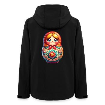 Russian Khokhloma Russia Russian Russian - Women’s Recycled Softshell Jacket by Stanley/Stella - black - Back - AI Model Female 172 light (172cm)