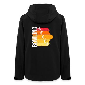 Bowling - Frauen Recycelte Softshelljacke von Stanley/Stella - Schwarz - Hinten - AI Model Female 172 light (172cm)