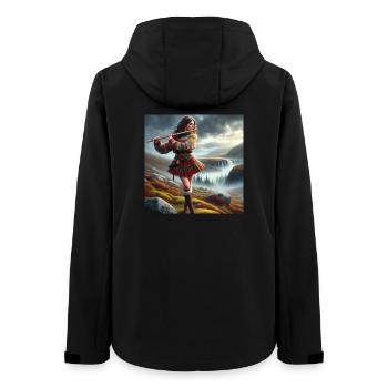 Musicienne celtique - Veste softshell femme recyclée Stanley/Stella - noir - Dos - AI Model Female 172 light (172cm)