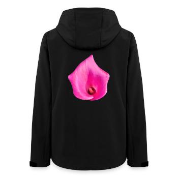 Pinke Calla Blüte - Frauen Recycelte Softshelljacke von Stanley/Stella - Schwarz - Hinten - AI Model Female 172 light (172cm)