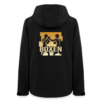 Boxen - Frauen Recycelte Softshelljacke von Stanley/Stella - Schwarz - Hinten - AI Model Female 172 light (172cm)