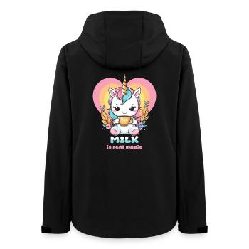 Süßes Milch Einhorn - Frauen Recycelte Softshelljacke von Stanley/Stella - Schwarz - Hinten - AI Model Female 172 light (172cm)