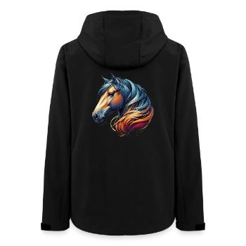 Horse - Women’s Recycled Softshell Jacket by Stanley/Stella - black - Back - AI Model Female 172 light (172cm)