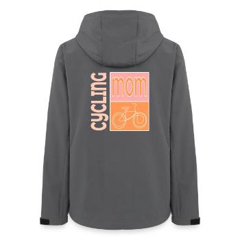 FAHRRAD-MAMA FAHRRAD-KUNST - Frauen Recycelte Softshelljacke von Stanley/Stella - Anthrazit - Hinten - AI Model Female 172 light (172cm)