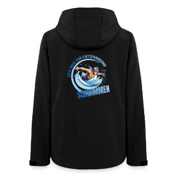 Der Weg zur Entspannung - Schwimmen - Frauen Recycelte Softshelljacke von Stanley/Stella - Schwarz - Hinten - AI Model Female 172 light (172cm)