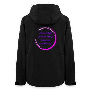 Je ne déteste personne - Veste softshell femme recyclée Stanley/Stella - noir - Dos - AI Model Female 172 light (172cm)