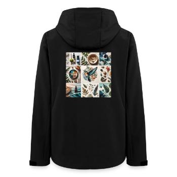 Nature in Art - Women’s Recycled Softshell Jacket by Stanley/Stella - black - Back - AI Model Female 172 light (172cm)