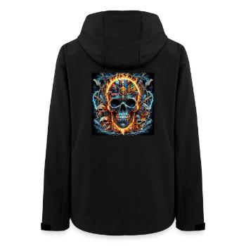 Crâne de métal lourd - Veste softshell femme recyclée Stanley/Stella - noir - Dos - AI Model Female 172 light (172cm)