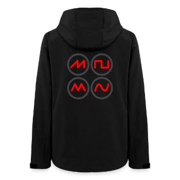synth waves - Women’s Recycled Softshell Jacket by Stanley/Stella - black - Back - AI Model Female 172 light (172cm)