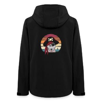 Chien pirate - Veste softshell femme recyclée Stanley/Stella - noir - Dos - AI Model Female 172 light (172cm)