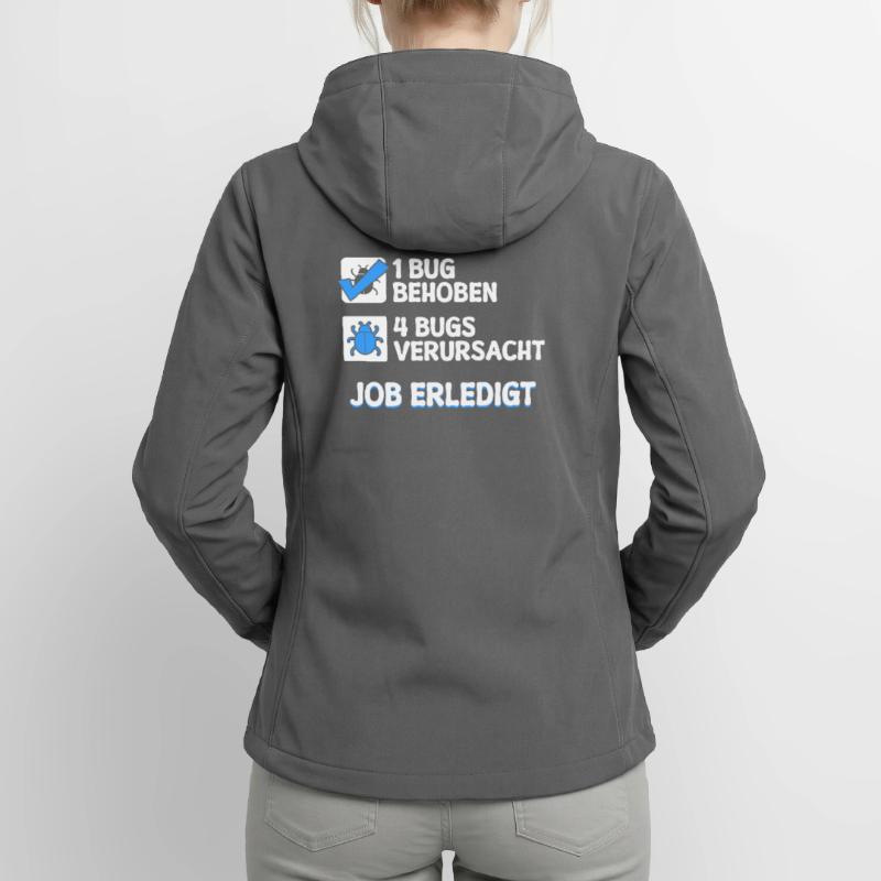 Développeur Coden skripting bugs debug correction de bugs Veste softshell femme recyclée Stanley/Stella