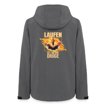 Laufen ist meine Droge - Frauen Recycelte Softshelljacke von Stanley/Stella - Anthrazit - Hinten - AI Model Female 172 light (172cm)