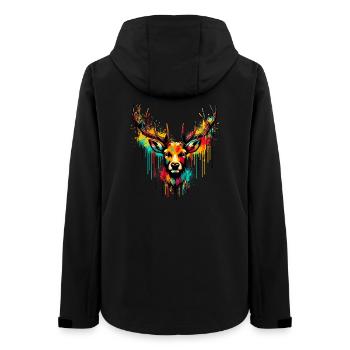 Deer - Women’s Recycled Softshell Jacket by Stanley/Stella - black - Back - AI Model Female 172 light (172cm)