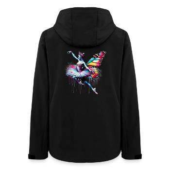 Ballerina mit Schmetterlingsflügeln Schmetterlinge Tutu - Frauen Recycelte Softshelljacke von Stanley/Stella - Schwarz - Hinten - AI Model Female 172 light (172cm)