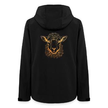 Lamm Portrait - Frauen Recycelte Softshelljacke von Stanley/Stella - Schwarz - Hinten - AI Model Female 172 light (172cm)