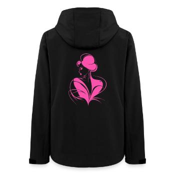 Élégante Silhouette Rose Fashionista Chic Art Chemise - Veste softshell femme recyclée Stanley/Stella - noir - Dos - AI Model Female 172 light (172cm)