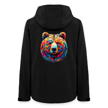 Bear - Women’s Recycled Softshell Jacket by Stanley/Stella - black - Back - AI Model Female 172 light (172cm)
