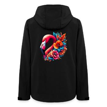 Flamingo - Frauen Recycelte Softshelljacke von Stanley/Stella - Schwarz - Hinten - AI Model Female 172 light (172cm)