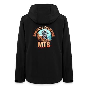 Downhill Champion - Frauen Recycelte Softshelljacke von Stanley/Stella - Schwarz - Hinten - AI Model Female 172 light (172cm)