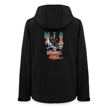 Downhill Junkie - Frauen Recycelte Softshelljacke von Stanley/Stella - Schwarz - Hinten - AI Model Female 172 light (172cm)