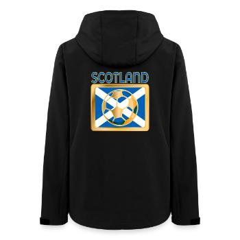 FUSSBALL FUSSBALL SCHOTTLAND - Frauen Recycelte Softshelljacke von Stanley/Stella - Schwarz - Hinten - AI Model Female 172 light (172cm)