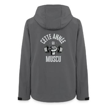 This year go muscu - Women’s Recycled Softshell Jacket by Stanley/Stella - anthracite - Back - AI Model Female 172 light (172cm)