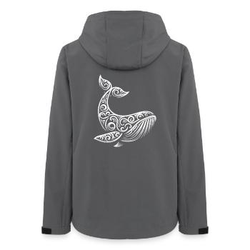 Wal Tribal Maori Buckelwal Taucher Geschenk - Frauen Recycelte Softshelljacke von Stanley/Stella - Anthrazit - Hinten - AI Model Female 172 light (172cm)
