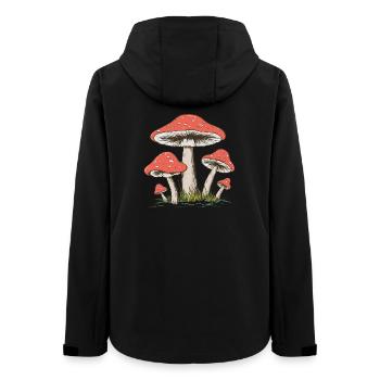Vintage Pilz - Frauen Recycelte Softshelljacke von Stanley/Stella - Schwarz - Hinten - AI Model Female 172 light (172cm)