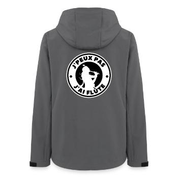 Je peux pas j'ai flûte - Veste softshell femme recyclée Stanley/Stella - charbon - Dos - AI Model Female 172 light (172cm)