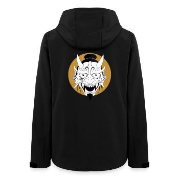 Oni Maske  - Frauen Recycelte Softshelljacke von Stanley/Stella - Schwarz - Hinten - AI Model Female 172 light (172cm)
