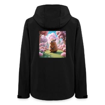 Capybara - Frauen Recycelte Softshelljacke von Stanley/Stella - Schwarz - Hinten - AI Model Female 172 light (172cm)