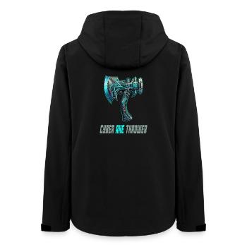 Cyber Axtwerfen Axt Sport Design - Frauen Recycelte Softshelljacke von Stanley/Stella - Schwarz - Hinten - AI Model Female 172 light (172cm)