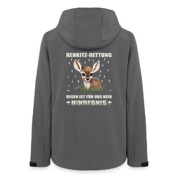 Fawn rescue - Women’s Recycled Softshell Jacket by Stanley/Stella - anthracite - Back - AI Model Female 172 light (172cm)