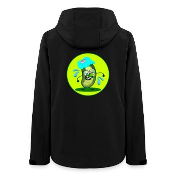 SOMMER SCHWITZEN HITZE GURKE - Frauen Recycelte Softshelljacke von Stanley/Stella - Schwarz - Hinten - AI Model Female 172 light (172cm)