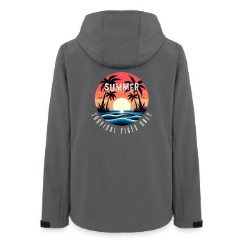 Summer tropical vibes only - Women’s Recycled Softshell Jacket by Stanley/Stella - anthracite - Back - AI Model Female 172 light (172cm)
