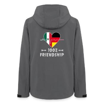 Mexico and Germany 100% friendship - Women’s Recycled Softshell Jacket by Stanley/Stella - anthracite - Back - AI Model Female 172 light (172cm)