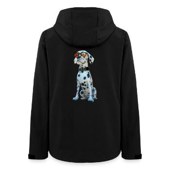 Amoureux des chiens dalmates J’adore les dalmatiens - Veste softshell femme recyclée Stanley/Stella - noir - Dos - AI Model Female 172 light (172cm)