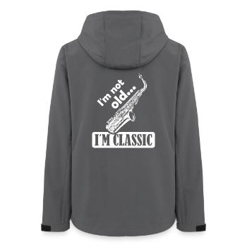 Saxophone Classical Music Sayings Funny Symbol - Women’s Recycled Softshell Jacket by Stanley/Stella - anthracite - Back - AI Model Female 172 light (172cm)